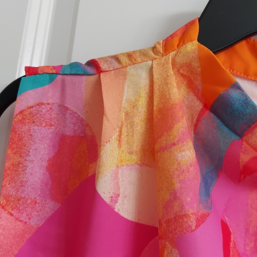 NWT Flying Tomato Colorful Abstract Blouse - Picture 9 of 13